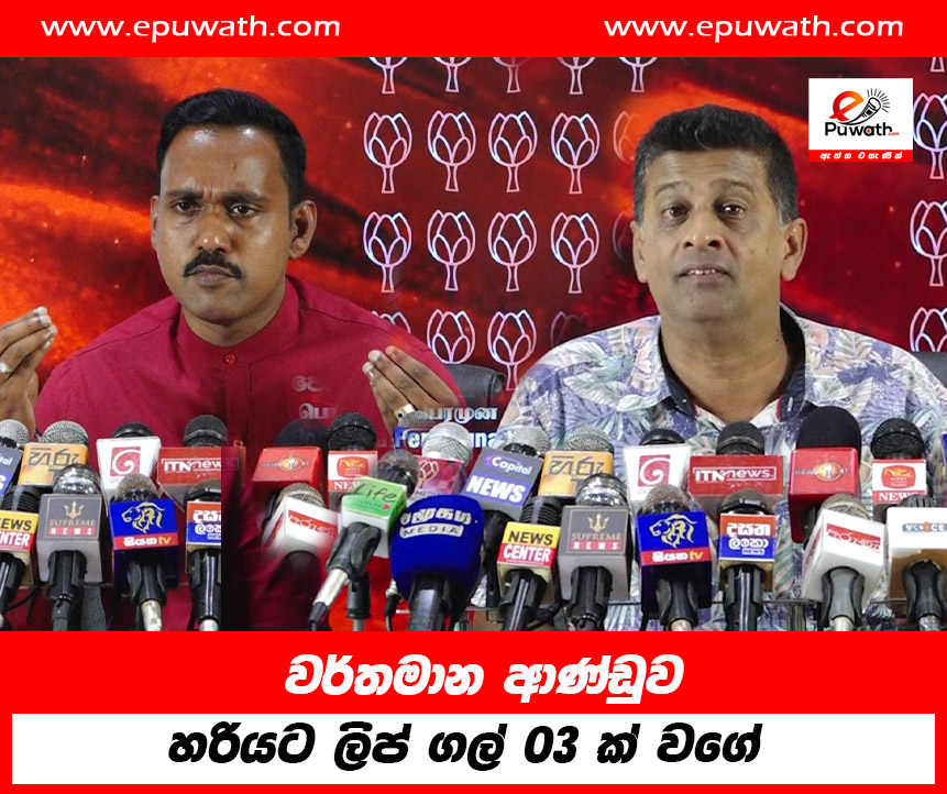 වර්තමාන ආණ්ඩුව  හරියට ලිප් ගල් 03 ක් වගේ