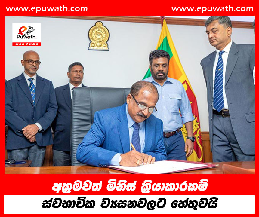 අක්‍රමවත් මිනිස් ක්‍රියාකාරකම් ස්වභාවික ව්‍යසනවලට හේතුවයි